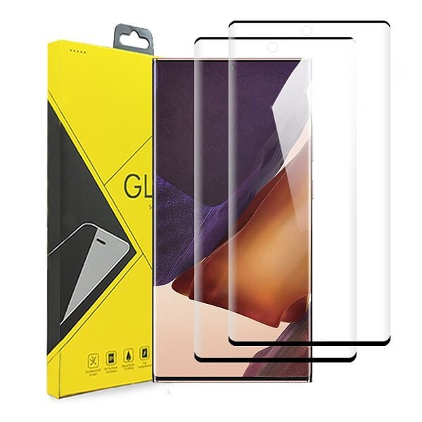 [2 Pack] Samsung Galaxy Note 20 Ultra Full Coverage Tempered Glass Screen Protector Film Guard (Black)