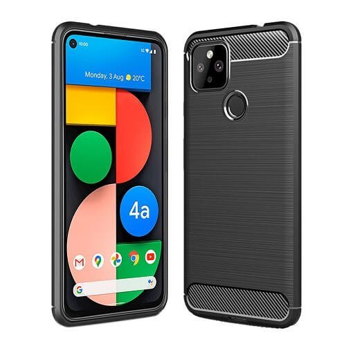 Google Pixel 4a 5g Case Shockproof Heavy Duty Rugged Anti Knock Back Cover (Black)
