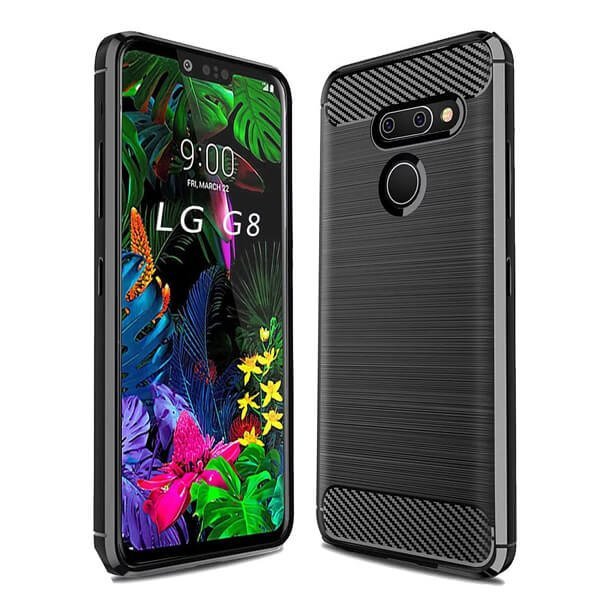 LG G8 Case Shockproof Heavy Duty Rugged Anti Knock Back Cover (Black)