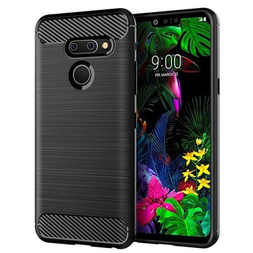 LG G8 Thinq Case Shockproof Heavy Duty Rugged Anti Knock Back Cover (Black)